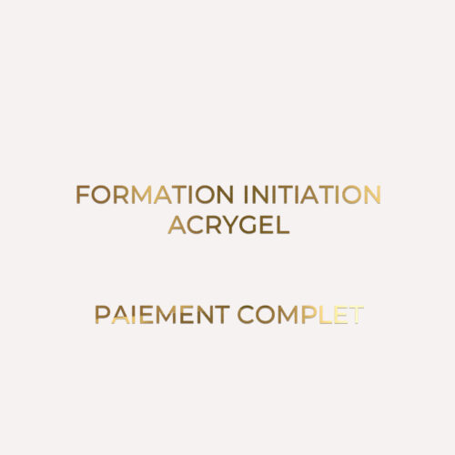 FORMATION INITIATION ACRYGEL - PAIEMENT TOTAL