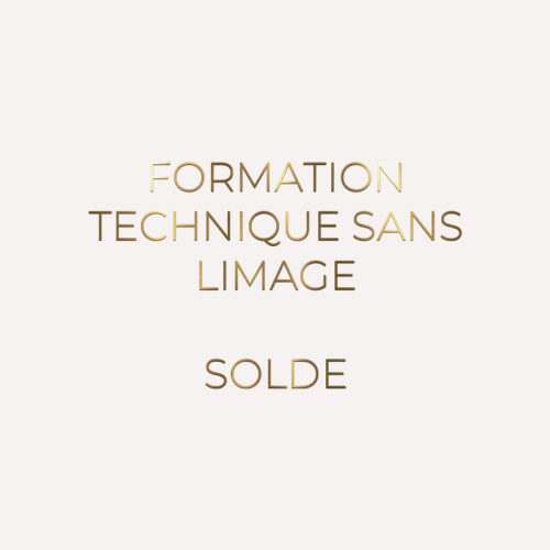 FORMATION TECHNIQUE SANS LIMAGE - SOLDE