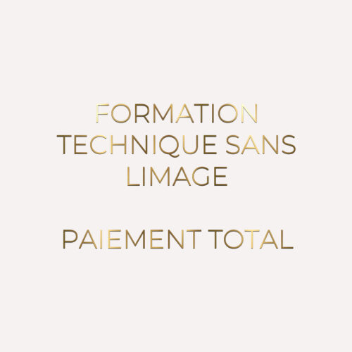FORMATION TECHNIQUE SANS LIMAGE - PAIEMENT TOTAL