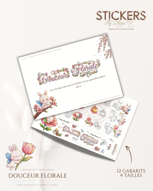 Planche de Stickers – Luna la lapine au pays de la magie des fées