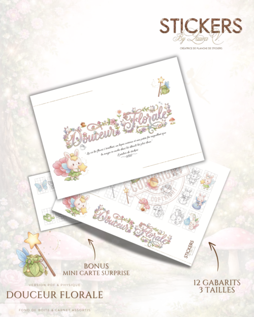 Planche de Stickers – Douceur Florale