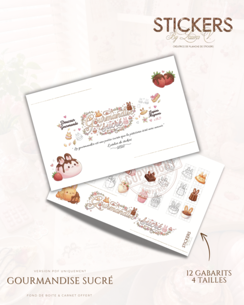 Planche Stickers - Gourmandise Sucré