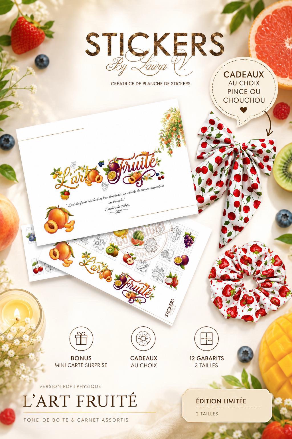 Planche Stickers - L’art fruité