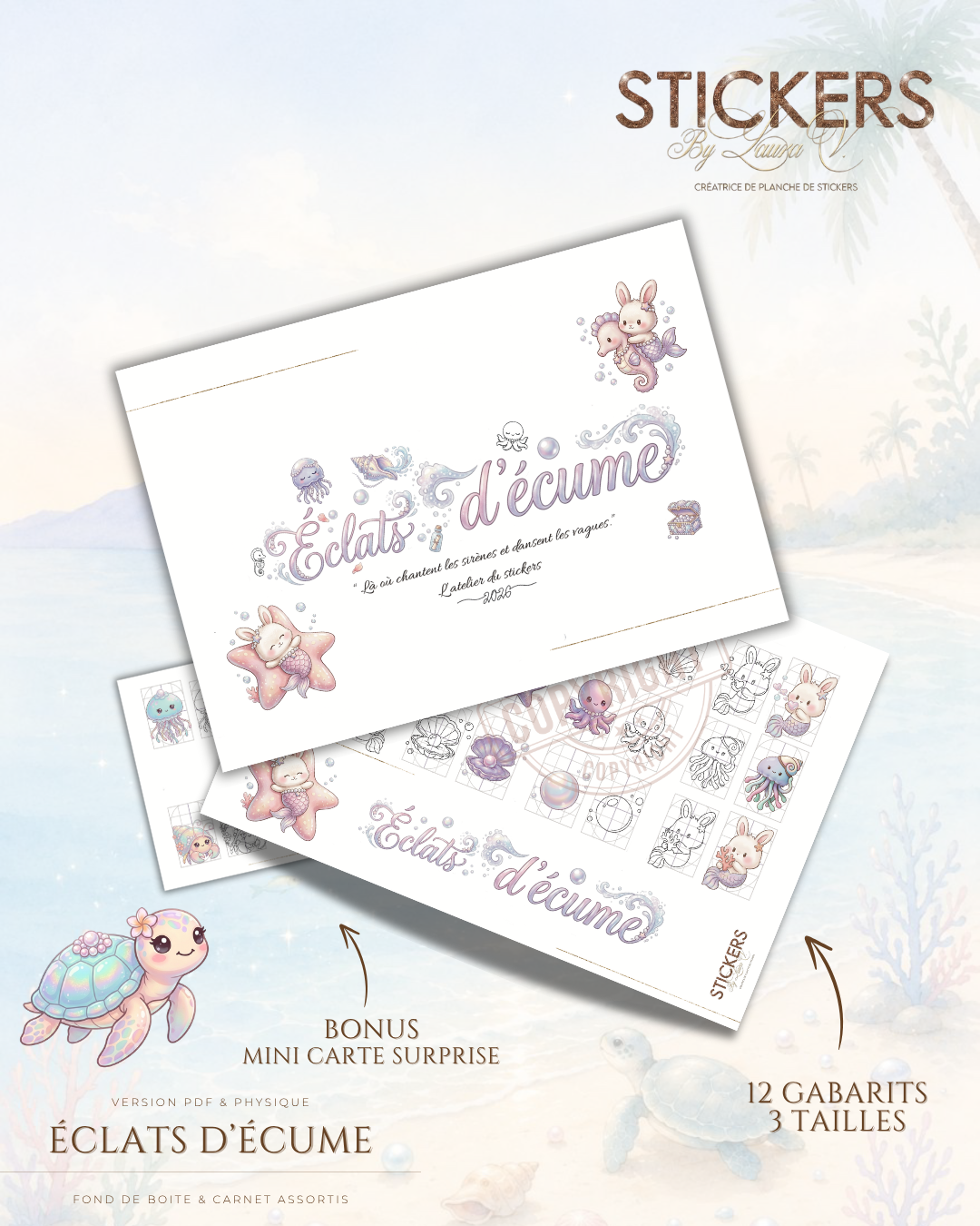 Planche Stickers - Éclats d’écume – Image 3