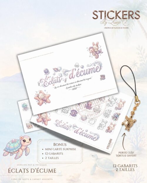 Planche Stickers - Éclats d’écume