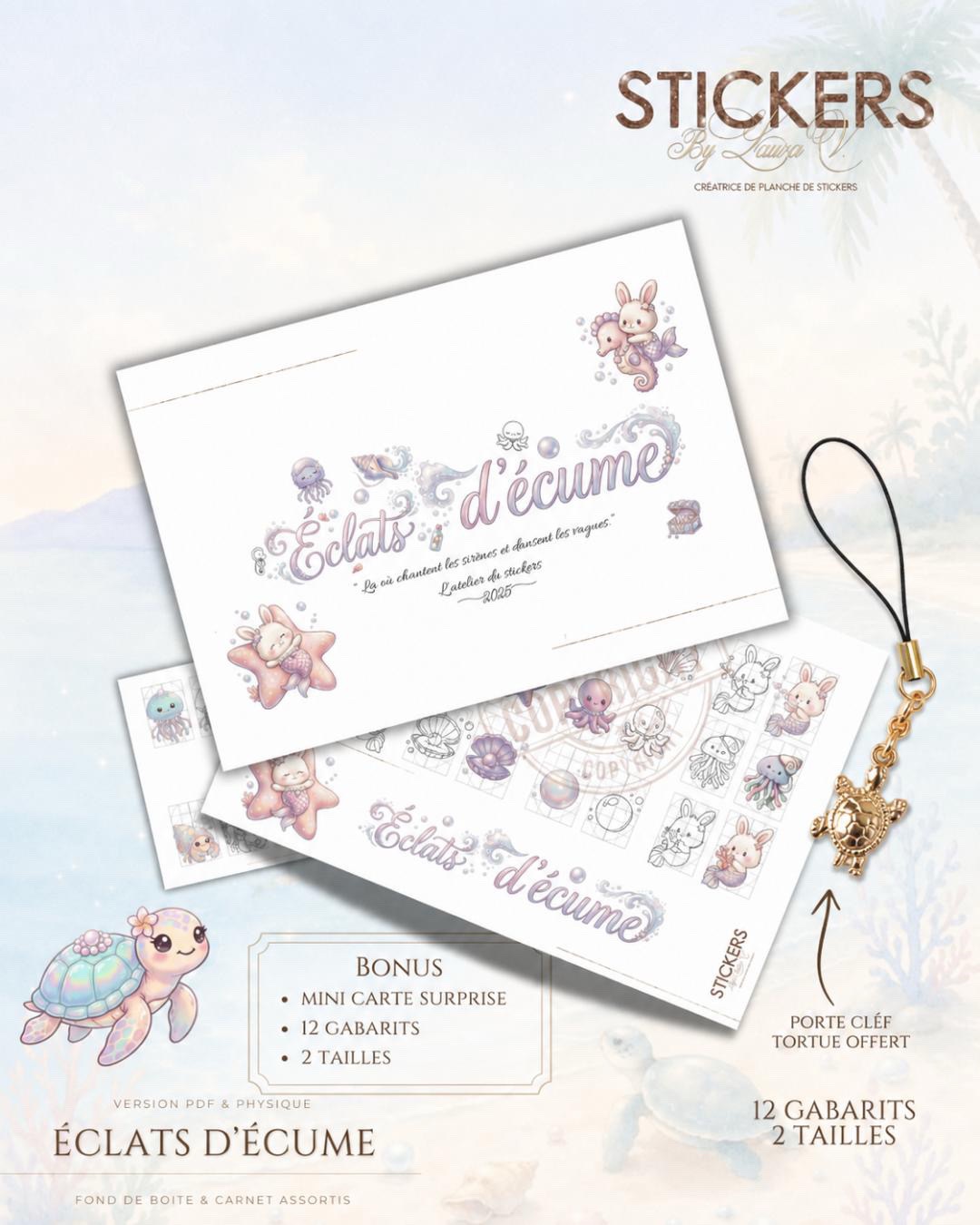 Planche Stickers - Éclats d’écume