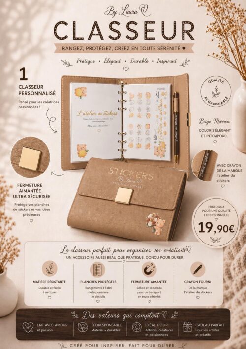Classeur Exclusif – L’atelier du stickers × L’Esquisse d’Alice