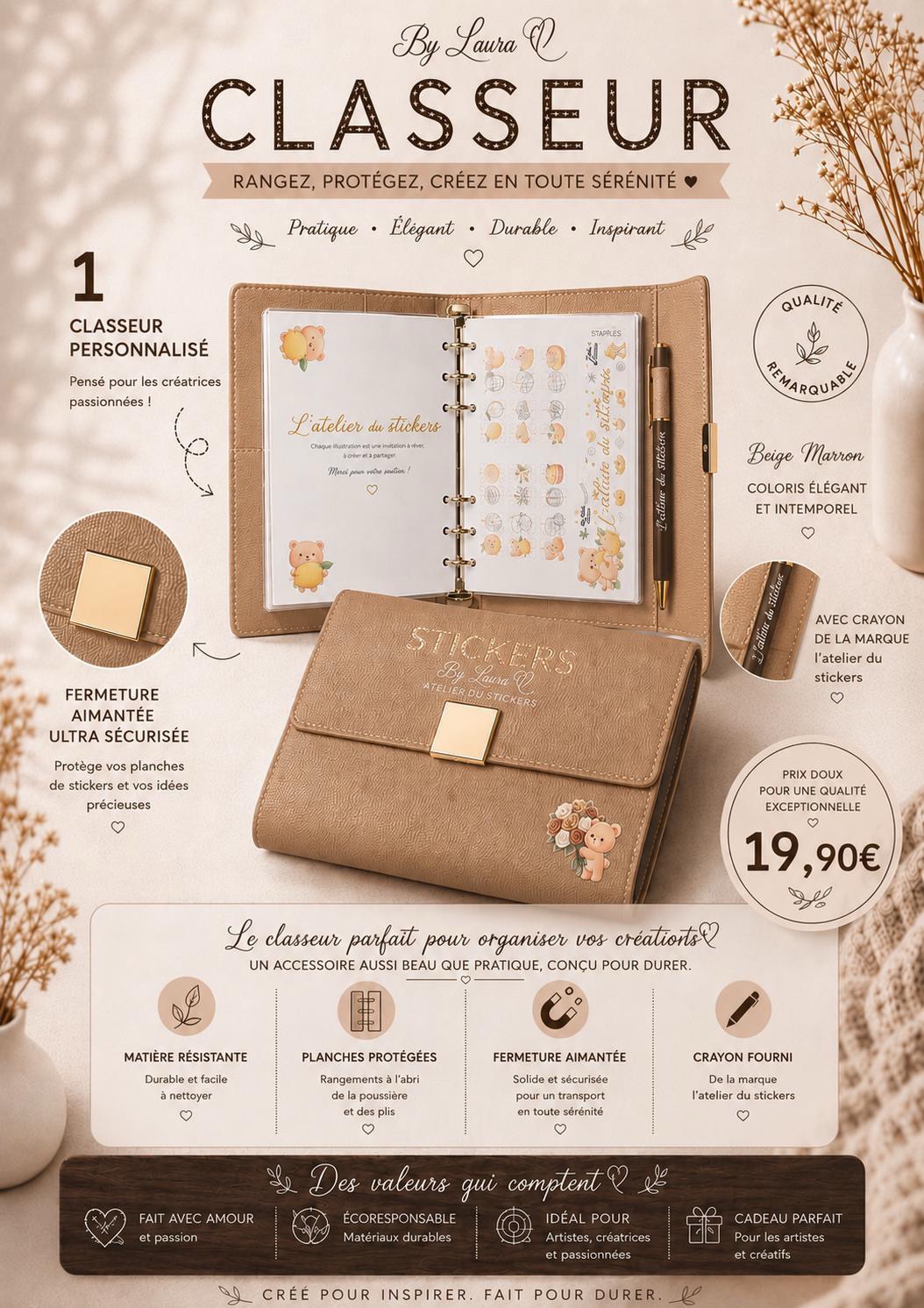 Classeur Exclusif – L’atelier du stickers × L’Esquisse d’Alice
